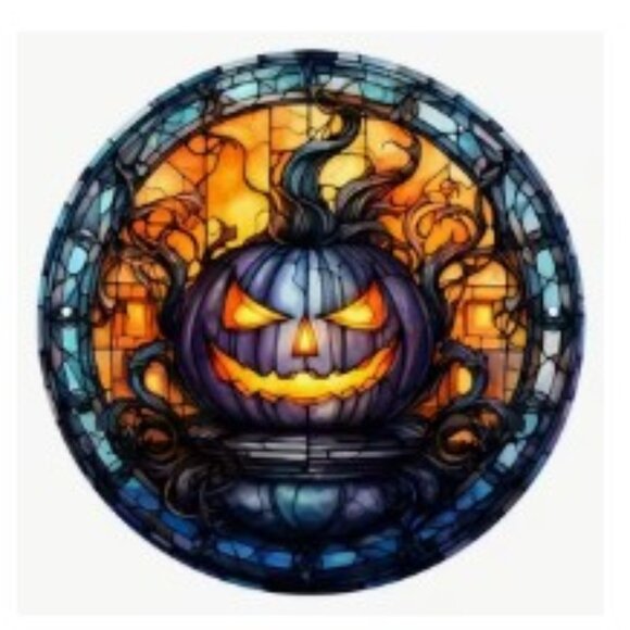 Other - 1pc 8"x8" Aluminum Sign, Spooky Pumpkin Wall Sign, Halloween Decor